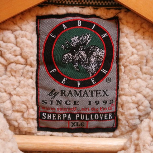 CABIN FEVER by RAMATEX Sweater Women’s XLG Sherpa Aztec Print 1/4 Zip Pullover - Picture 5 of 7